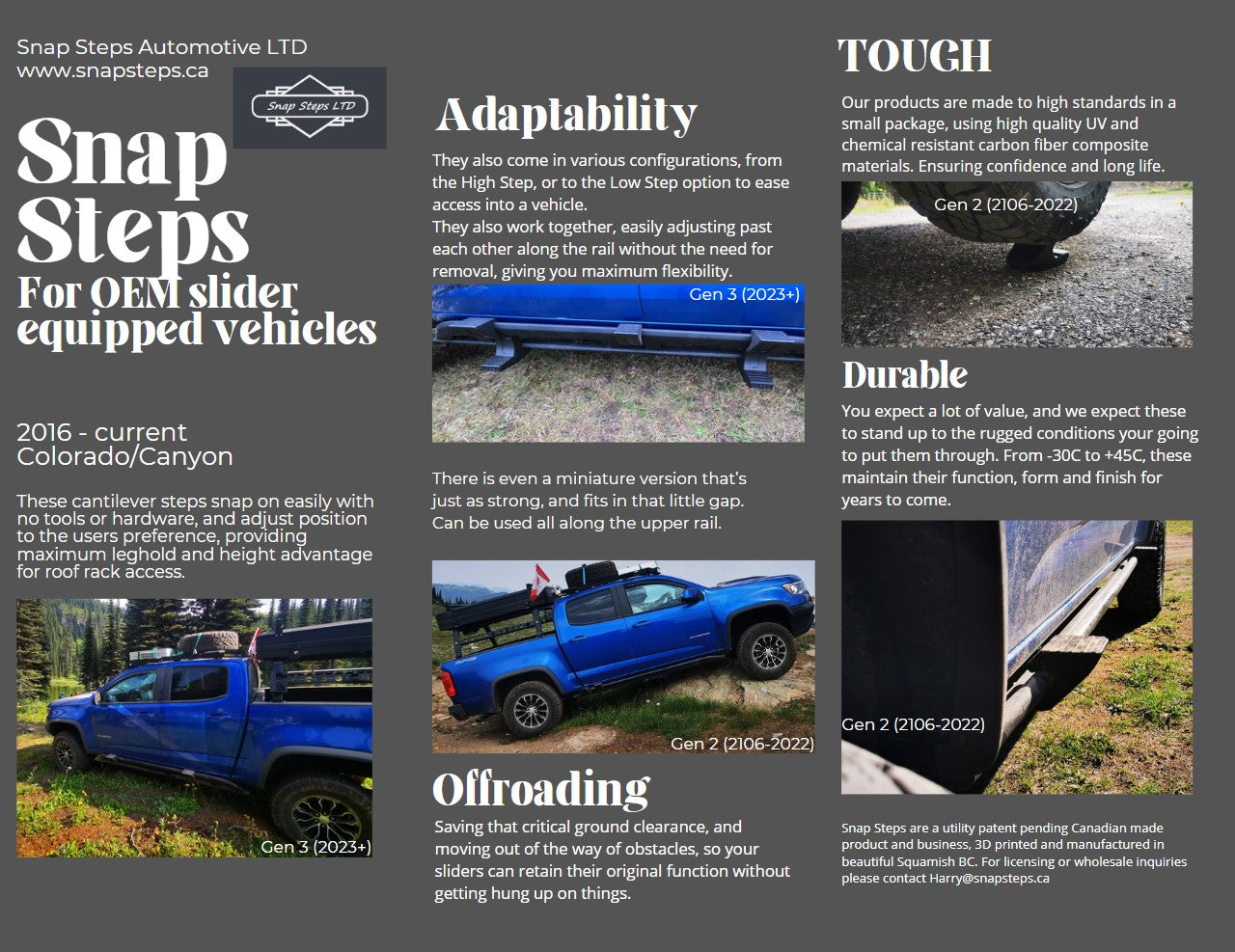 Gen 2 ZR2 Steps - High (2016-2022) - Tool Free Installation (Patent Pending)